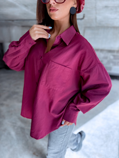 Krekls "COTTON" H8062 - BORDO